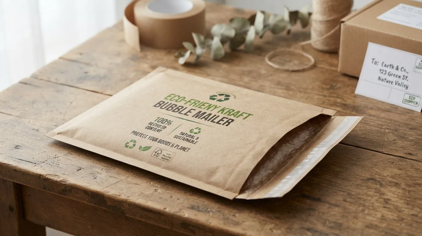 eco friendly kraft bubble mailer